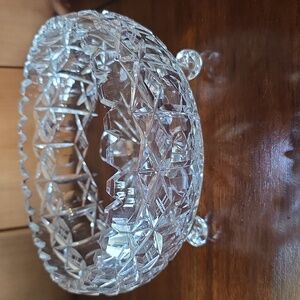 This Beautiful 7 " Footed Crystal Bowl Is In Perfect Condition.